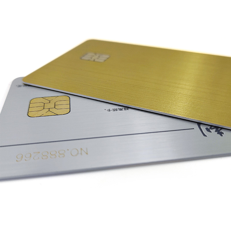 Brushed Gold Customized Craft FM4442 RFID Contact Card