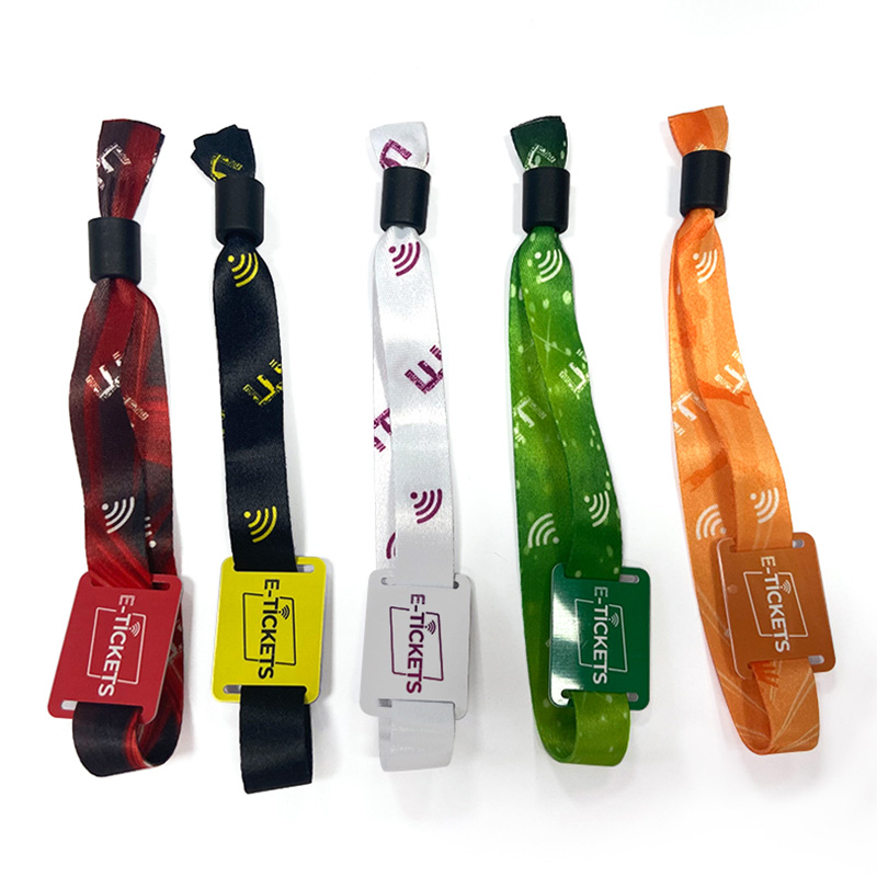 Custom Colorful RFID NFC Fabric Wristband