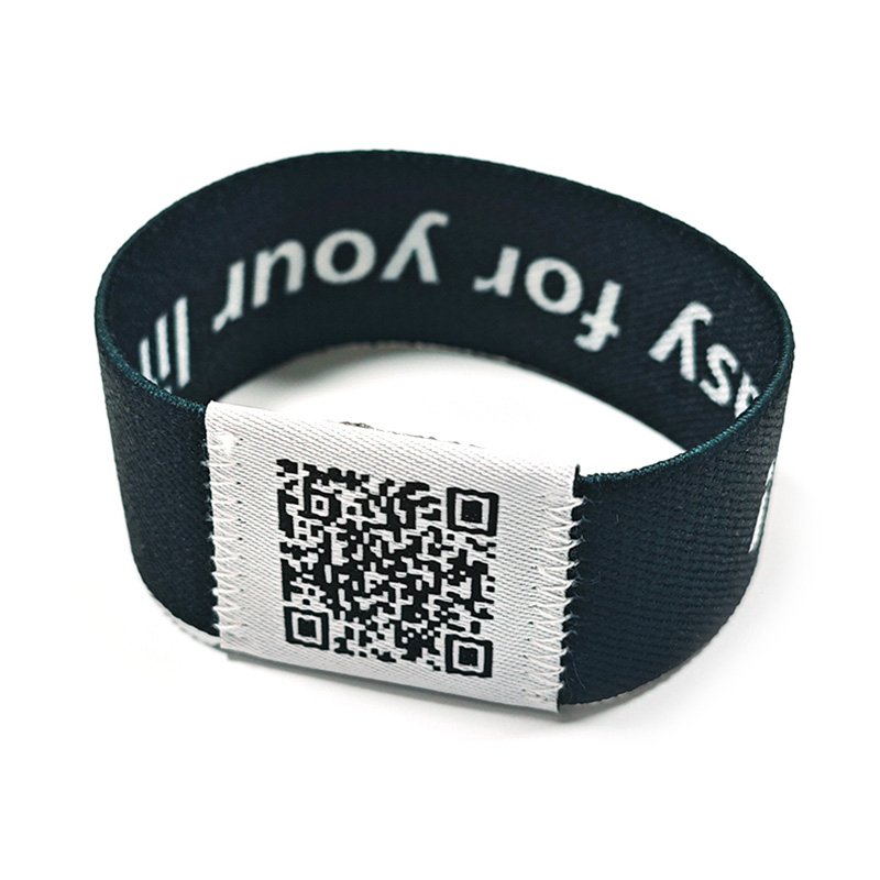 Printable QR CODE RFID Elastic NFC Bracelet