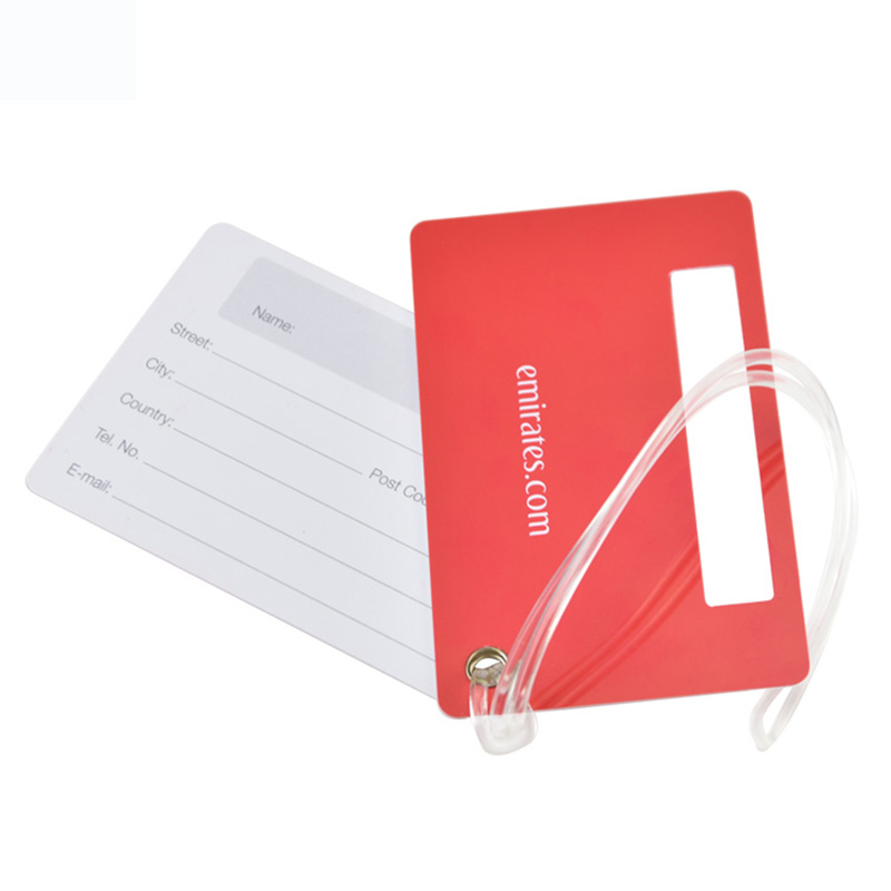 CR80 double sheet Plastic Luggage tag