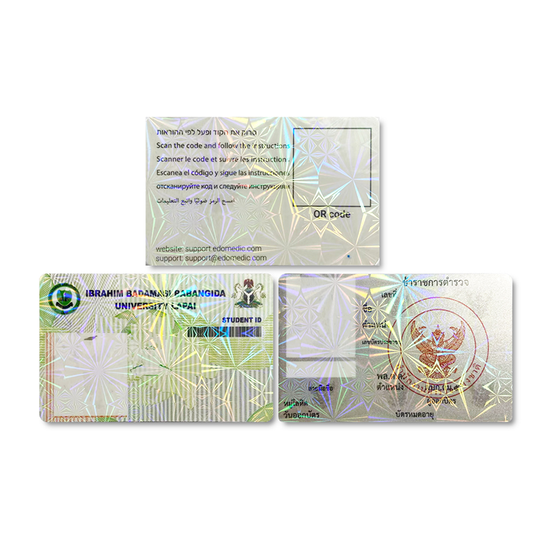 Hologram Film id Card