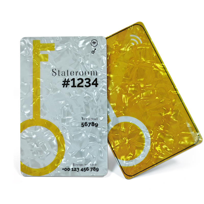 Luxurious Aesthetic Pearl Shell  Hotel Key Card